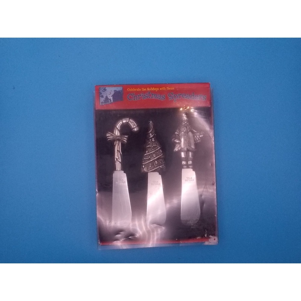 Vintage 2005 Innovage Christmas Spreaders Set of 3 Stainless Steel Holiday Decor